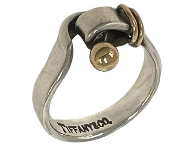 Tiffany & Co Anello Tiffany Hook & Eye Love Knot Argento D'oro