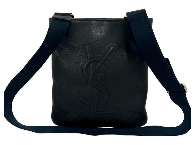 Borsa a tracolla in pelle nera Yves Saint Laurent Nero