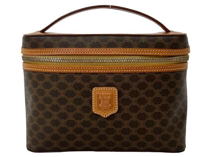 Céline Borsa CELINE Vintage Macadam Blazon Pattern Marrone