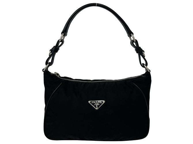 Borsa Prada con logo Triangle Nero