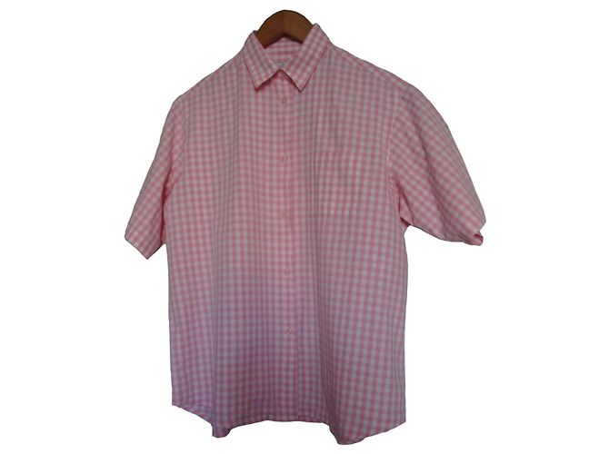 Autre Marque Camicia vichy rosa e bianca Mary Kimberley Bianco