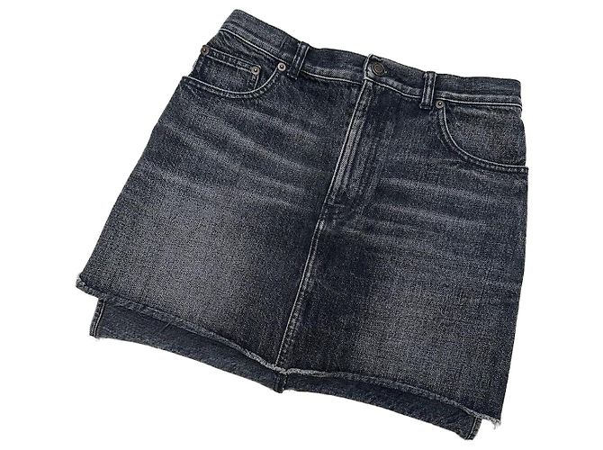 Autre Marque Saint Laurent Paris schwarzer Paillettenrock - Größe 29 Gebraucht