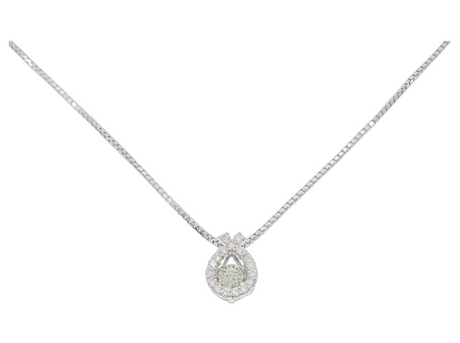 Autre Marque Collana di diamanti Pt900 Pt850 Argento