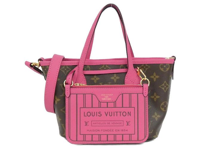 Bolso Louis Vuitton Neverfull Inside Out Monogram Castaño Gold hardware