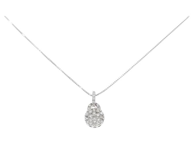 Autre Marque Diamantenhalskette Au750 Silber