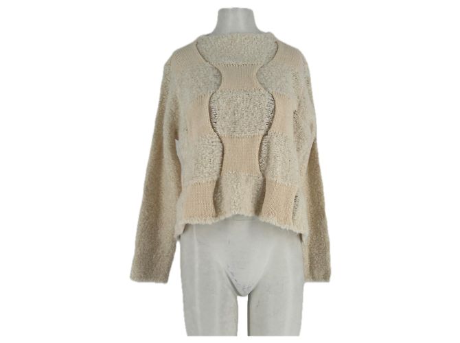 Autre Marque Pull en laine beige VAKKO