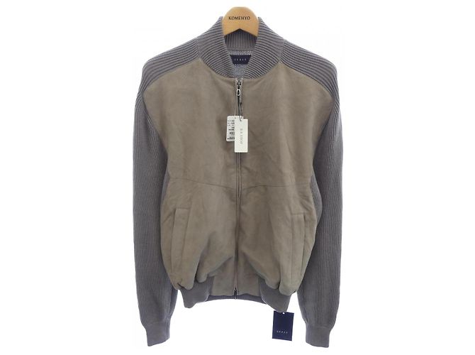 Autre Marque Cardigã de cashmere e couro SEASE Marrom