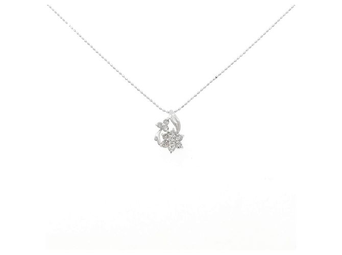 Autre Marque Collar de diamantes Au750 Plata