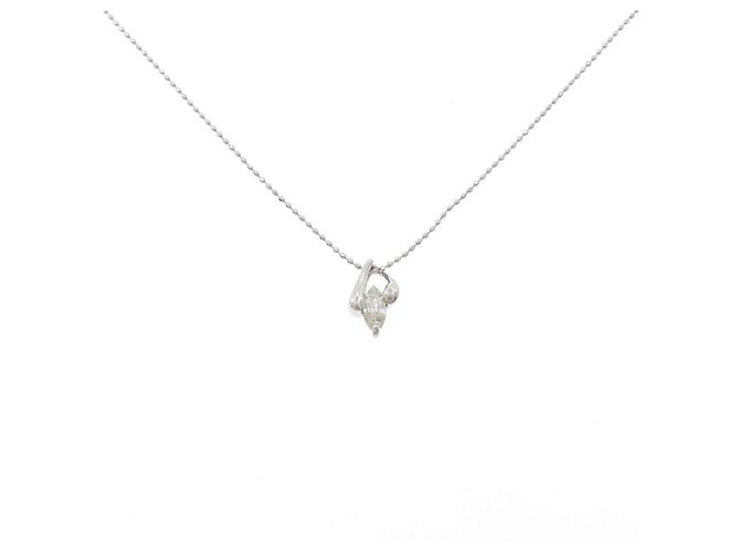 Autre Marque Diamantenhalskette Pt900/Pt850 Silber