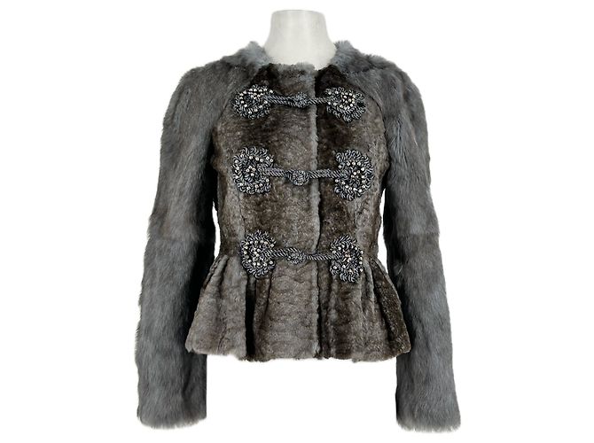 Manoush Pelzjacke Grau