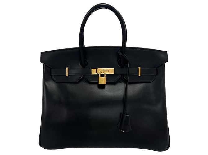 Hermès Sac à main HERMES Birkin 35 en cuir Box Calf Noir