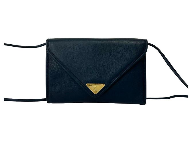 Mini borsa a tracolla in pelle blu navy Yves Saint Laurent