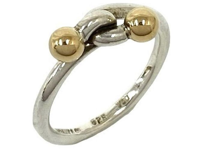 Tiffany & Co Anello Tiffany Vintage Hook & Eye Argento D'oro
