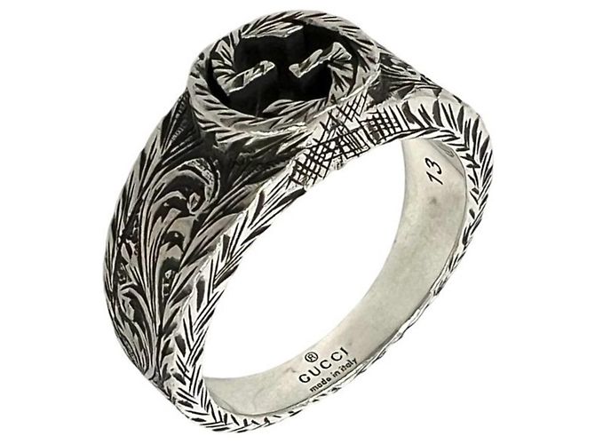 Anello Arabesque Interlocking G GUCCI Argento