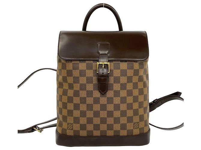Louis Vuitton Soho Damier Leather Backpack Brown
