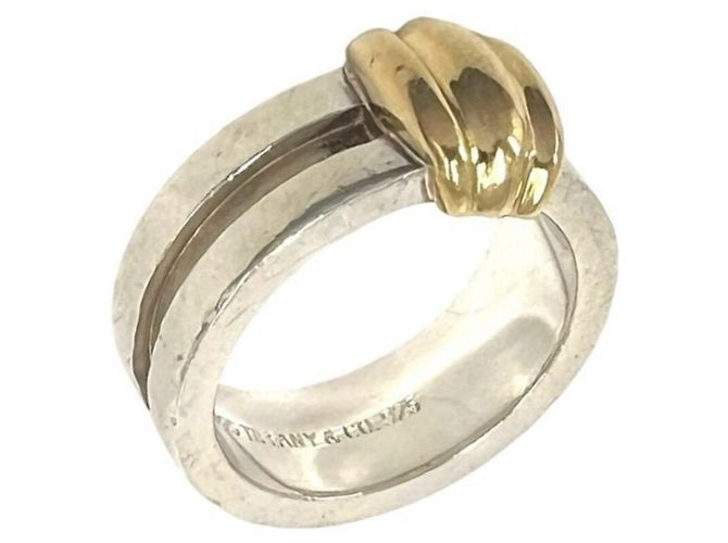 Tiffany & Co Tiffany Vintage Grooved Ring Silber Golden