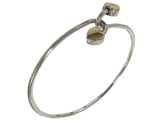 Tiffany & Co Bracciale Tiffany Solid Double Heart Argento D'oro