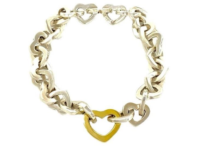 Tiffany & Co Pulsera combinada Tiffany Heart Link Plata Dorado