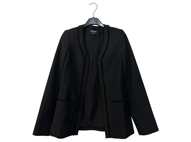 Longchamp Black Wool Blend Blazer