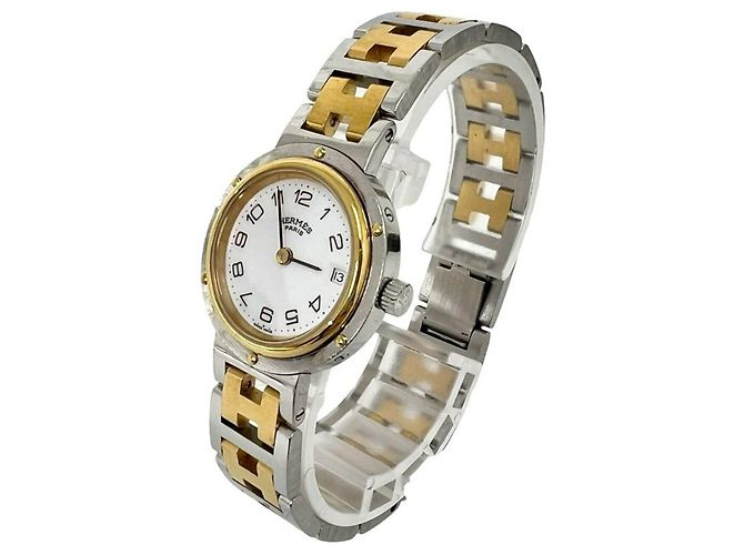 Hermès Hermes Clipper Stainless Steel GP Quartz Wristwatch