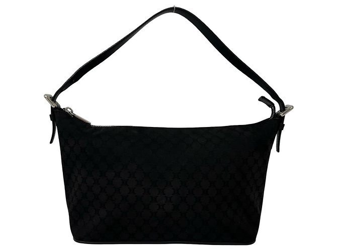 16 Céline Celine Macadam Blazon Pattern Handtasche Schwarz