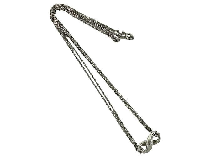 Tiffany & Co Collier Tiffany Vintage Infinity Argenté