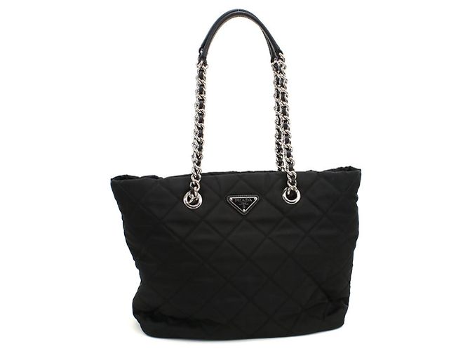 Saco Tote Prada em nylon acolchoado Preto