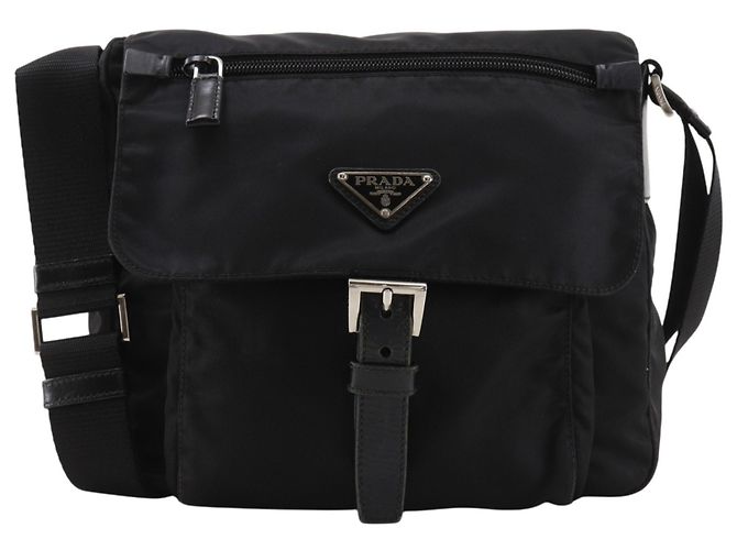 Bolsa de ombro Prada em nylon Preto
