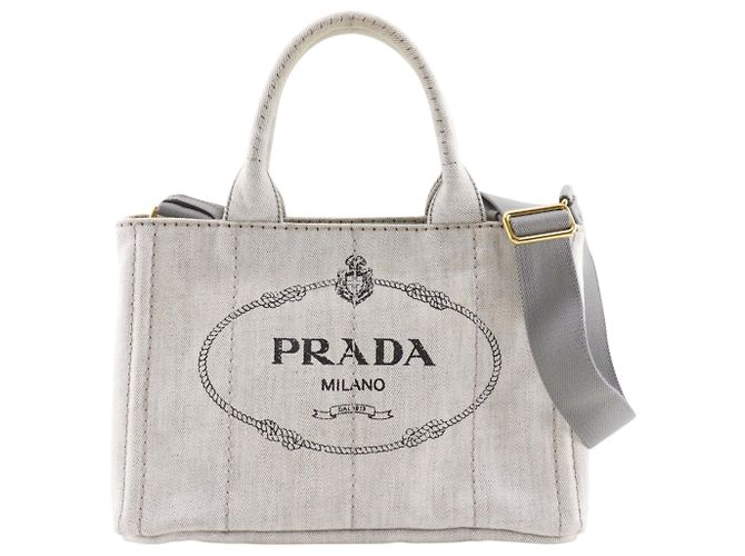 mala Mini Tote Prada Canapa Marrom