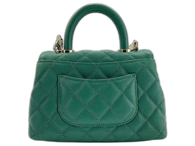 Chanel Coco Handle Schultertasche in Grün