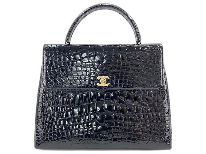Borsa Chanel in pelle goffrata Nero