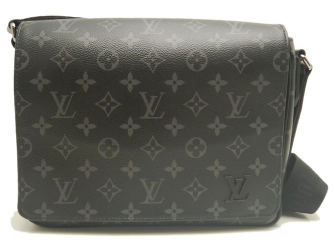Louis Vuitton Monogram Eclipse District PM Shoulder Bag Black