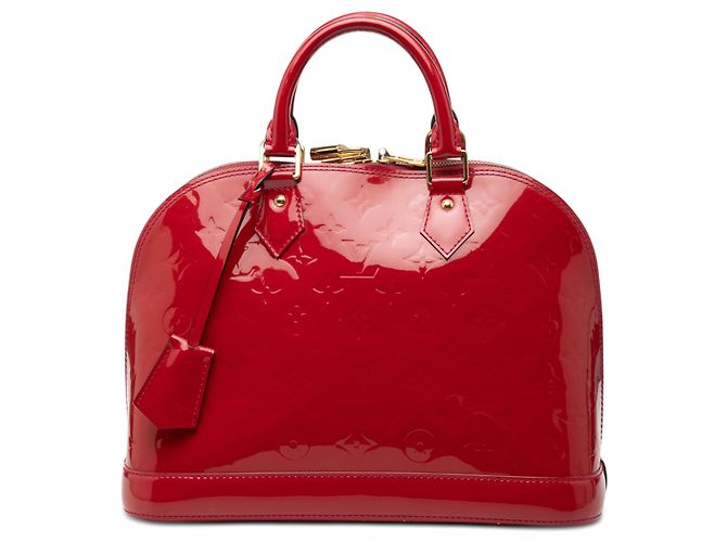 Louis Vuitton Red Monogram Vernis Alma PM Rouge