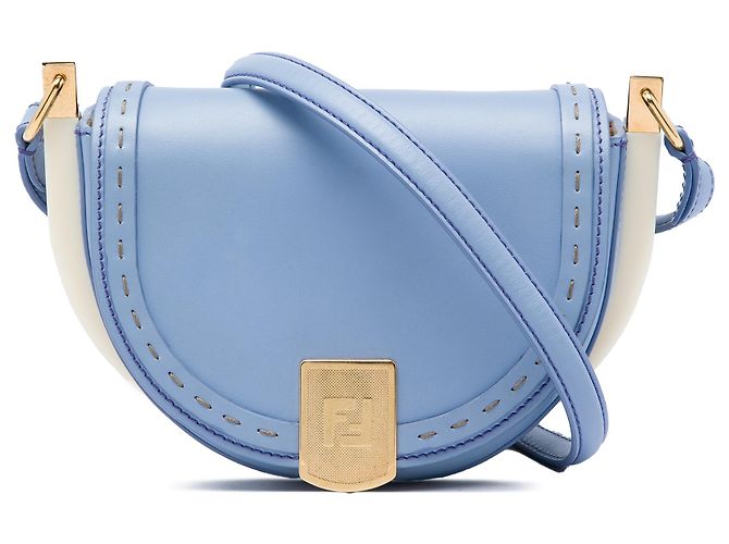 Borsa a tracolla Moonlight Fendi in pelle blu Blu chiaro
