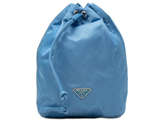 Prada Tessuto Beuteltasche in Blau Hellblau