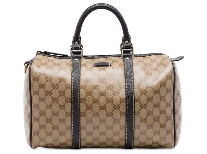 Bolsa Boston Gucci Beige Medium GG Crystal Joy Bege