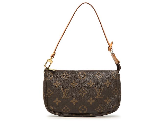 Louis Vuitton Brown Monogram Mini Pochette Accessoires Marrone