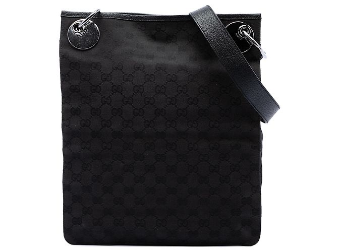 Borsa a tracolla Gucci Black GG Canvas Eclipse Nero