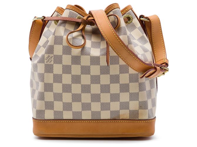 Louis Vuitton White Damier Azur Noe BB Branco