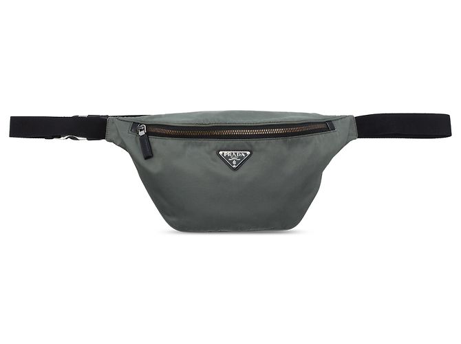 Prada Gray Tessuto Belt Bag Brown