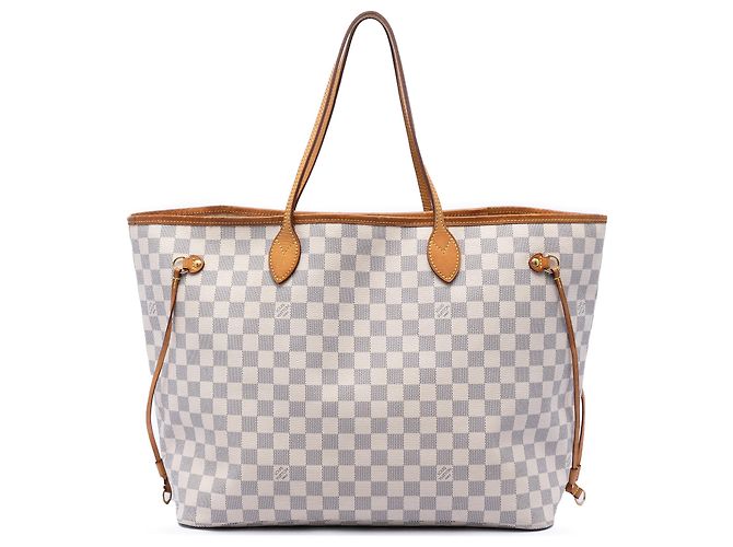 Louis Vuitton White Damier Azur Neverfull GM Branco