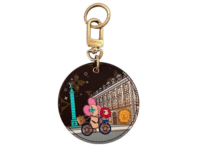 Grigri Louis Vuitton Vivienne on Bicycle Monogram Rose Multicolore Monogramme