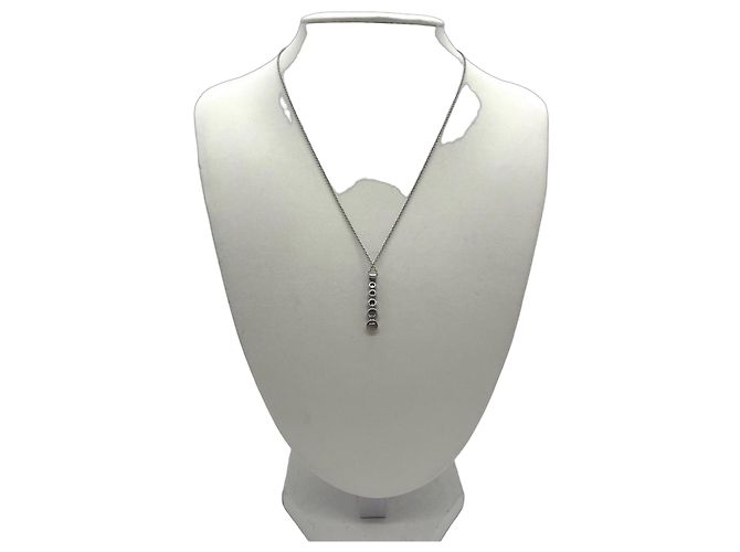 Tiffany & Co. Diamond Six-Ring Platin Halskette Silber
