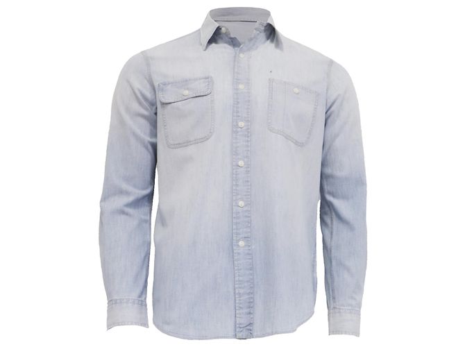 Polo Ralph Lauren Button-Down Denim-Hemd aus hellblauer Baumwolle