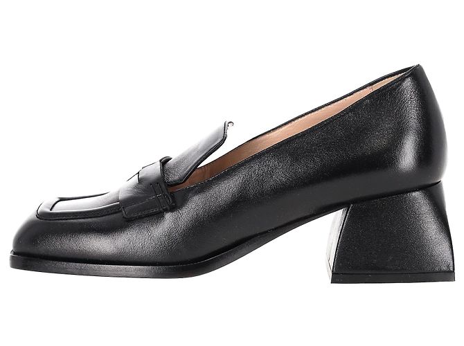 Nodaleto Pumps mit eckiger Kappe aus schwarzem Leder