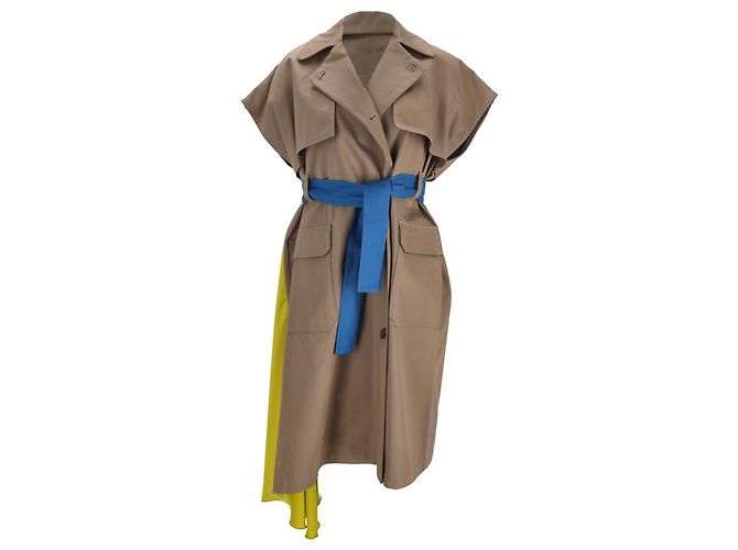 Gabardina MSGM en algodón marrón Castaño