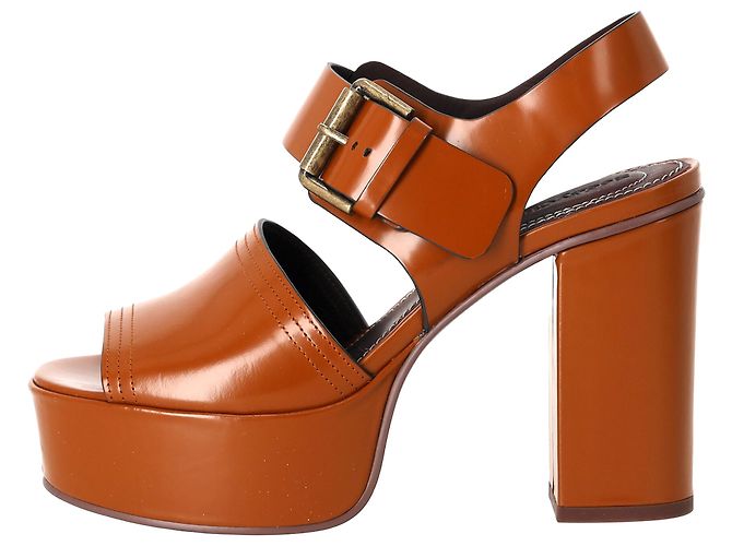 See by Chloé Slingback Pumps in Tan Leather Brown Beige