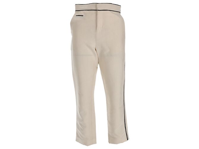Pantalones cropped Marni en algodón marfil Blanco Crudo