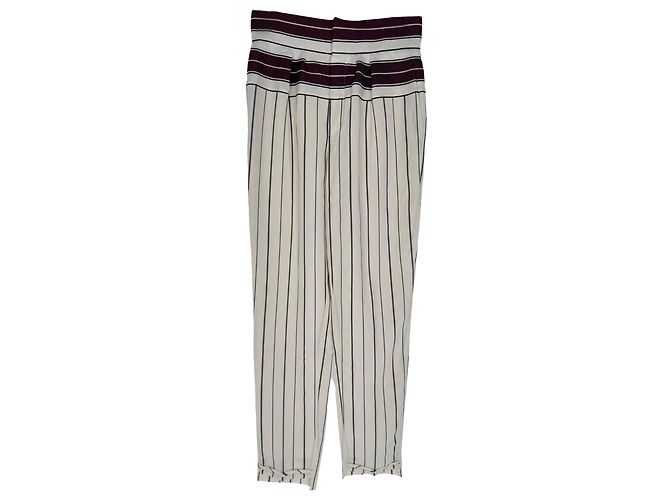 Pantaloni a righe Chloé in acetato multicolore