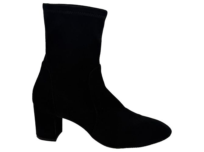 Bottines à talons Stuart Weitzman Yuliana en daim noir
